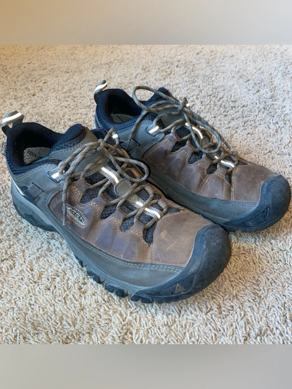 Keen Targhee III Waterproof Hiking Shoe Mens 11.5 Brown Leather Gorpcore Trail